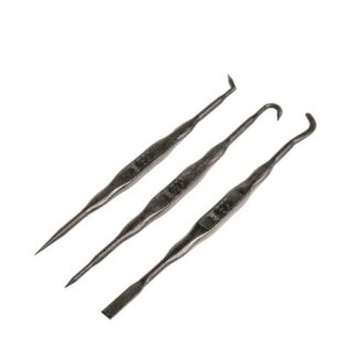 Breakthrough Clean Technologies Double-Ended Fiber Reinforced Polymer Picks, 3-Pack w/ Vinyl Pouch, Black
